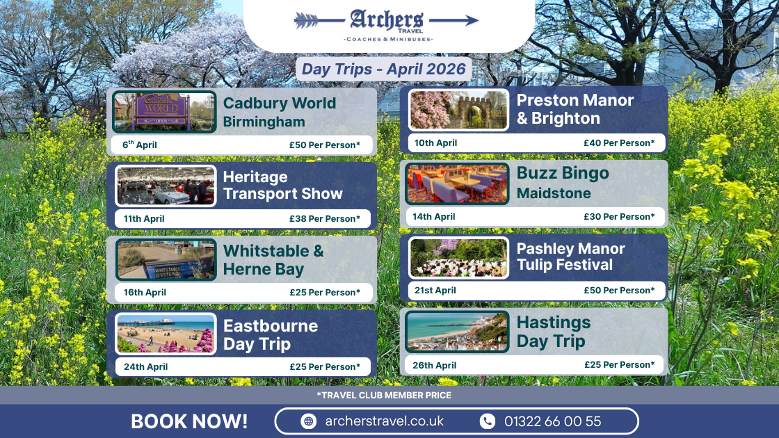 Archers Travel – April april coach day trips